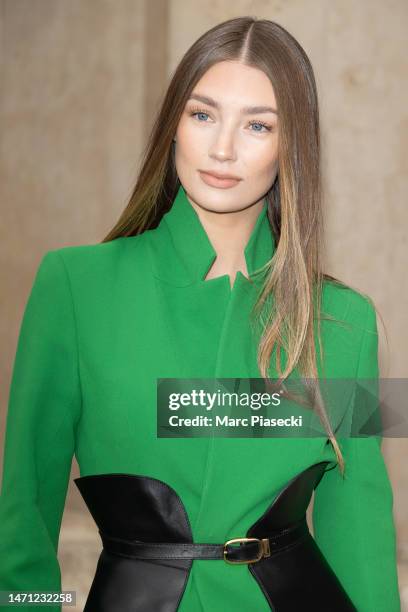 Lorena Rae attends the Elie Saab Womenswear Fall Winter 2023-2024 show as part of Paris Fashion Week on March 04, 2023 in Paris, France.