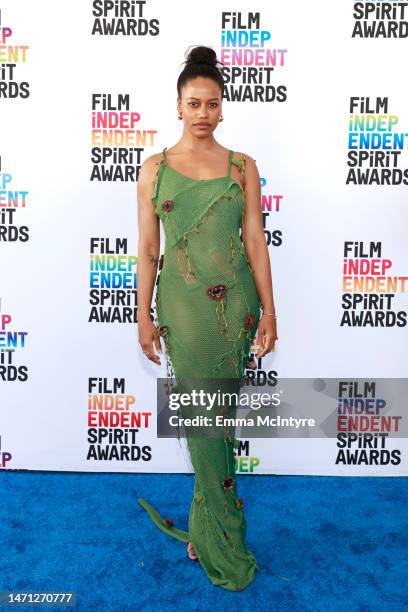 Taylour Paige attends the 2023 Film Independent Spirit Awards on March 04, 2023 in Santa Monica, California.