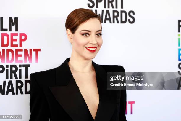 Aubrey Plaza attends the 2023 Film Independent Spirit Awards on March 04, 2023 in Santa Monica, California.