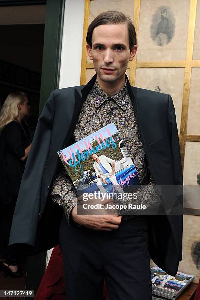 Christopher Niquet attends Officiel Hommes Paris Dinner on June 25, 2012 in Milan, Italy.