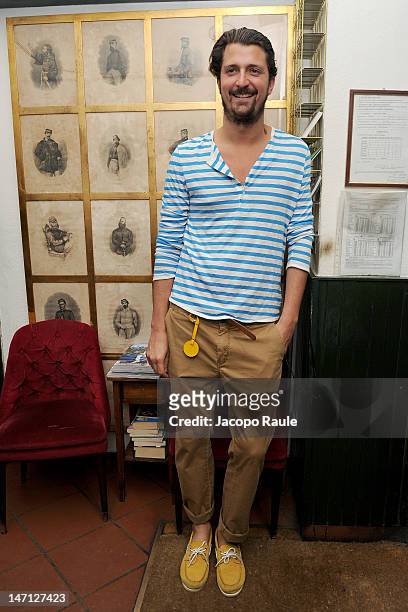 Corto Moltedo attends Officiel Hommes Paris Dinner on June 25, 2012 in Milan, Italy.