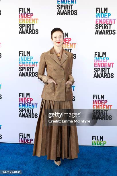 Andrea Riseborough attends the 2023 Film Independent Spirit Awards on March 04, 2023 in Santa Monica, California.