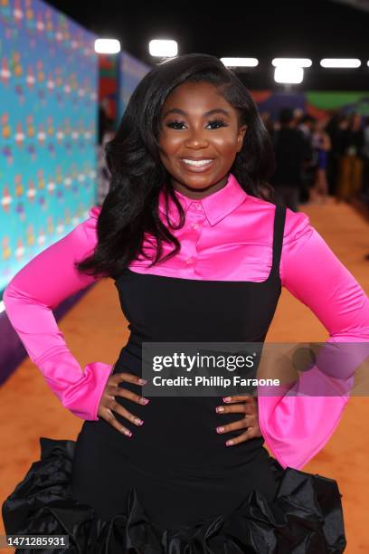 Celina Smith attends the 2023 Nickelodeon Kids' Choice Awards at Microsoft Theater on March 04, 2023 in Los Angeles, California.