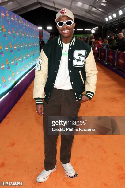 Isaiah Crews attends the 2023 Nickelodeon Kids' Choice Awards at Microsoft Theater on March 04, 2023 in Los Angeles, California.