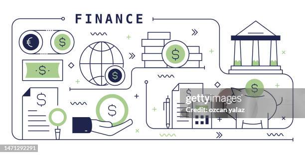 finance vector design. the design is editable and the color can be changed. vector set of creativity icons: investment , loan , budget , making money , growth , financial analysis - service project stock illustrations