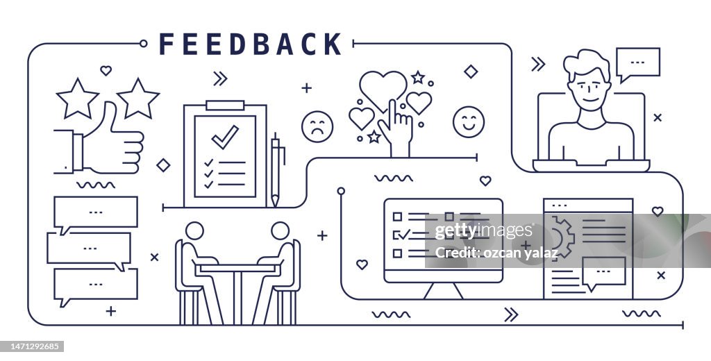 Feedback Labeler Vector Feedback Vector Design The Design Is Editable And The Color Can Be ...