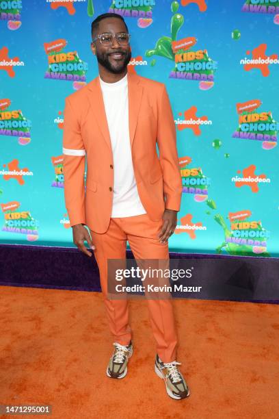 Nate Burleson attends the 2023 Nickelodeon Kids' Choice Awards at Microsoft Theater on March 04, 2023 in Los Angeles, California.