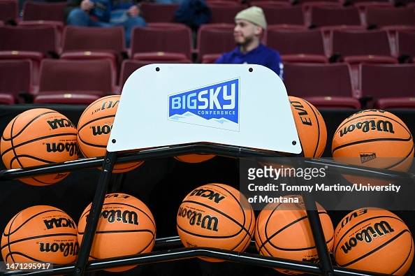 Big Sky Basketball Tournament logo pictured during a game between the ...