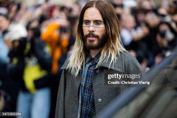 Jared Leto is seen outside Vivienne Westwood during the Paris Fashion Week - Womenswear Fall Winter 2023 2024 : Day Six on March 04, 2023 in Paris,...