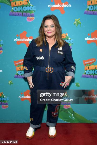 Melissa McCarthy attends the 2023 Nickelodeon Kids' Choice Awards at Microsoft Theater on March 04, 2023 in Los Angeles, California.