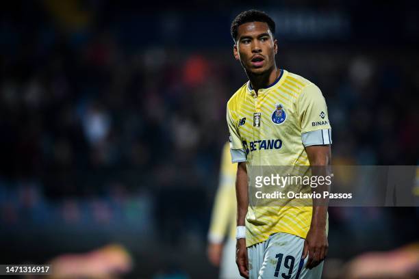 Danny Namaso of FC Porto in action during the Liga Portugal Bwin match between GD Chaves and FC Porto at Estadio Municipal Engenheiro Manuel Branco...