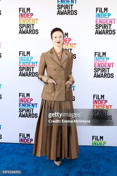 Andrea Riseborough attends the 2023 Film Independent Spirit Awards on March 04, 2023 in Santa Monica, California.