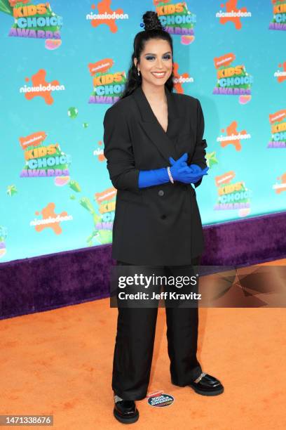 Lilly Singh attends Nickelodeon's 2023 Kids' Choice Awards at Microsoft Theater on March 04, 2023 in Los Angeles, California.