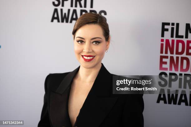 Aubrey Plaza attends the 2023 Film Independent Spirit Awards on March 04, 2023 in Santa Monica, California.