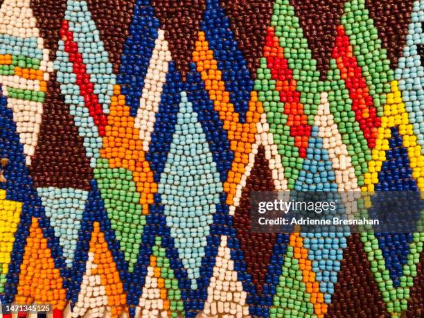 tribal bead pattern - african tradition stock pictures, royalty-free photos & images