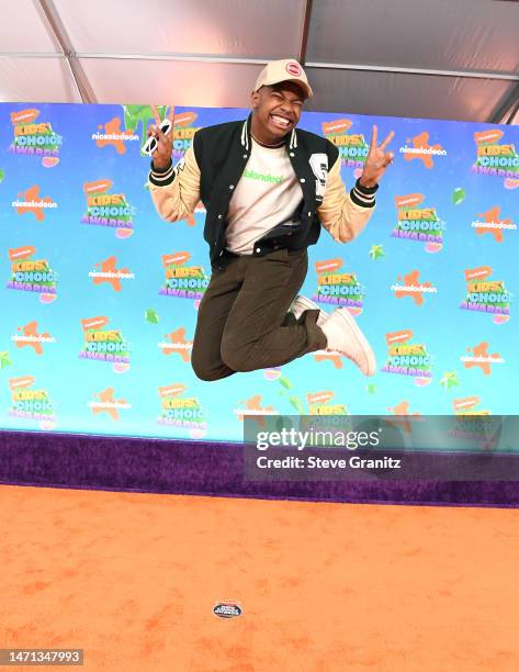 Isaiah Crews arrives at the Nickelodeon's 2023 Kids' Choice Awards at Microsoft Theater on March 04, 2023 in Los Angeles, California.