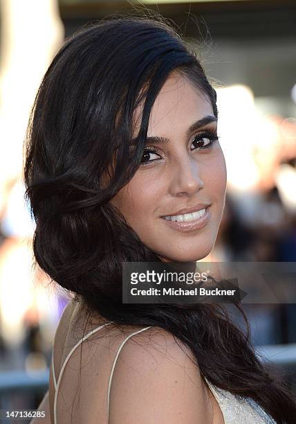 Actress Sandra Echeverría arrives at the premiere of Universal Pictures' "Savages" at Westwood Village on June 25, 2012 in Los Angeles, California.