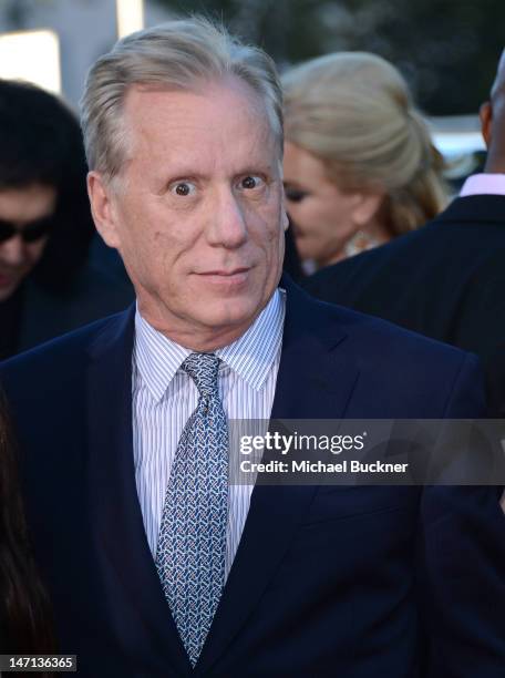 Actor James Woods arrives at the premiere of Universal Pictures' "Savages" at Westwood Village on June 25, 2012 in Los Angeles, California.