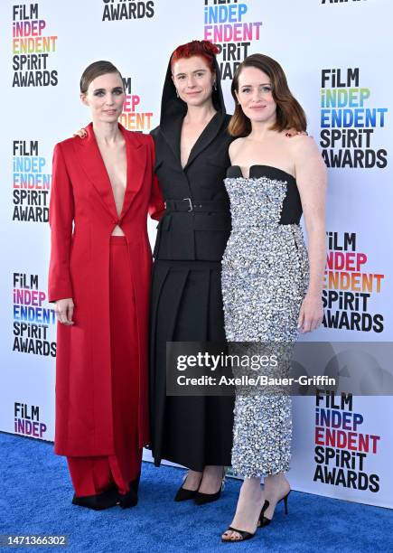 Rooney Mara, Jessie Buckley and Claire Foy attend the 2023 Film Independent Spirit Awards on March 04, 2023 in Santa Monica, California.