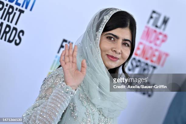 Malala Yousafzai attends the 2023 Film Independent Spirit Awards on March 04, 2023 in Santa Monica, California.