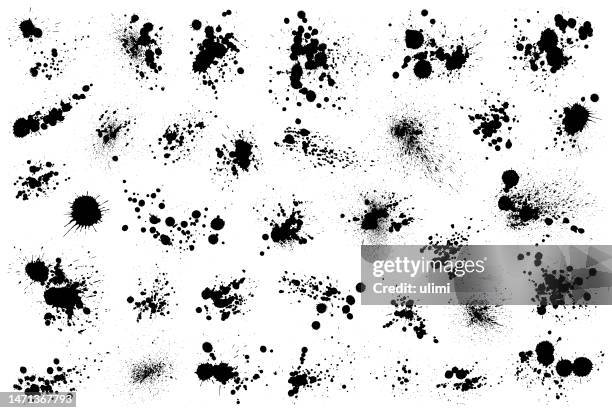 ink splashes - pen and ink stock illustrations
