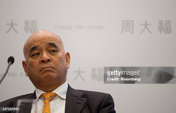 Henry Cheng, chairman of Chow Tai Fook Jewellery Group Ltd., pauses during a news conference in Hong Kong, China, on Tuesday, June 26, 2012. Chow Tai...