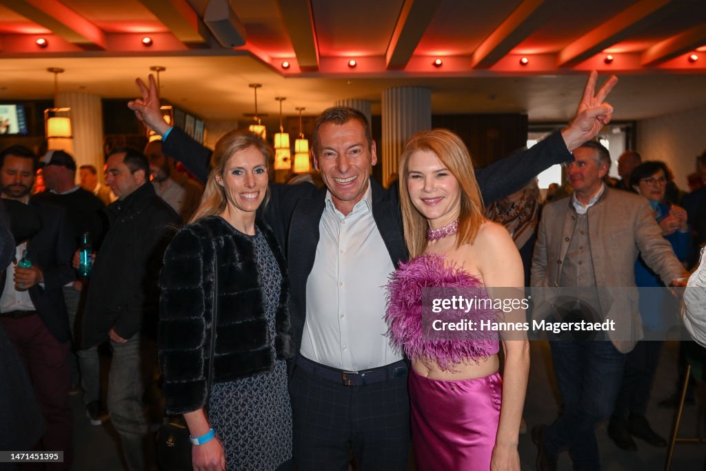 Markus Othmer and his girlfriend Laura Luckas and Silke Popp attend