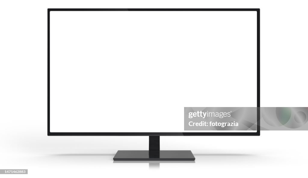 Modern Desktop Monitor. Clipping Path for the Screen