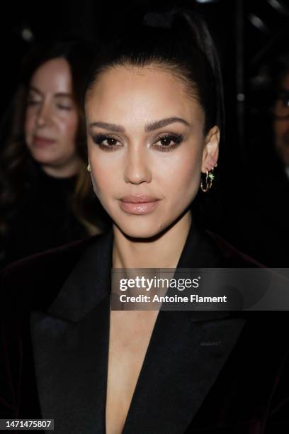 Jessica Alba attends the Palm Angels Womenswear Fall Winter 2023-2024 show as part of Paris Fashion Week on March 05, 2023 in Paris, France.