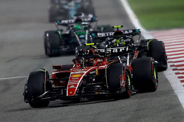 F1 Grand Prix of BahrainBAHRAIN, BAHRAIN - MARCH 05: Carlos Sainz of Spain driving (55) the Ferrari SF-23 on track during the F1 Grand Prix of Bahrain at Bahrain International Circuit on March 05, 2023 in Bahrain, Bahrain. Ferrari