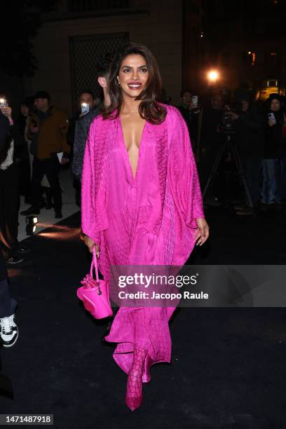 Priyanka Chopra attends the Valentino Womenswear Fall Winter 2023-2024 show as part of Paris Fashion Week on March 05, 2023 in Paris, France.