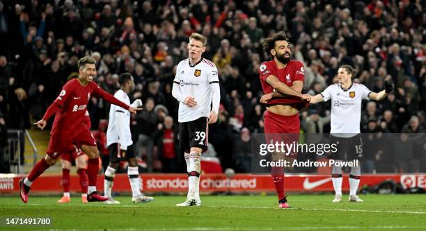 During the Premier League match between Liverpool FC and Manchester United at Anfield on March 05, 2023 in Liverpool, England.