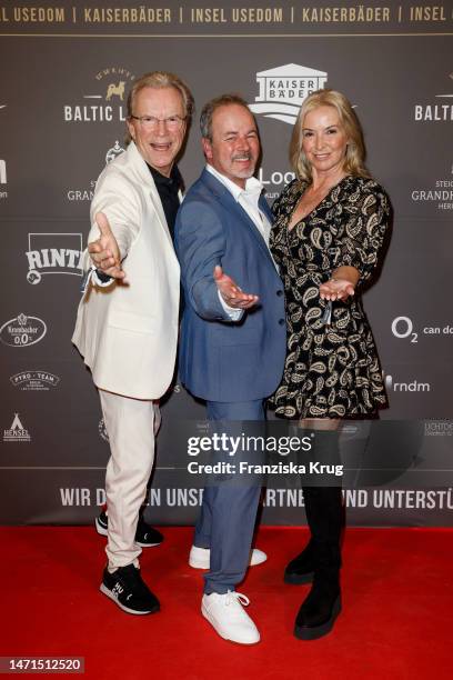 Wolfgang Lippert, Till Demtröder and Gesine Lippert during the Baltic Lights gala night event on March 4, 2023 in Heringsdorf, Germany. The annual...