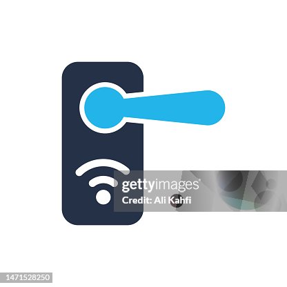 Smart door lock icon. Single solid icon. Vector illustration. For website design, logo, app, template, ui, etc. Smart door lock icon. Single solid icon. Vector illustration. For website design, logo, app, template, ui, etc.