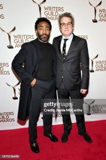 Donald Glover and Paul Simms attend the 75th Annual Writers Guild Awards at The Edison Ballroom on March 05, 2023 in New York City.