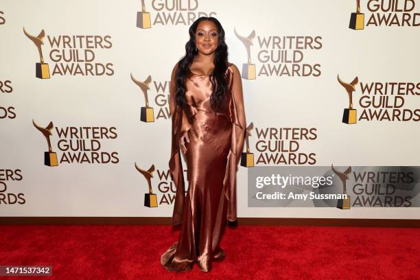 Quinta Brunson attends the 2023 Writers Guild Awards West Coast Ceremony at Fairmont Century Plaza on March 05, 2023 in Los Angeles, California.