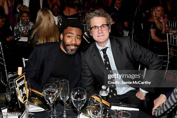 Donald Glover and Paul Simms attend the 75th Annual Writers Guild Awards at The Edison Ballroom on March 05, 2023 in New York City.