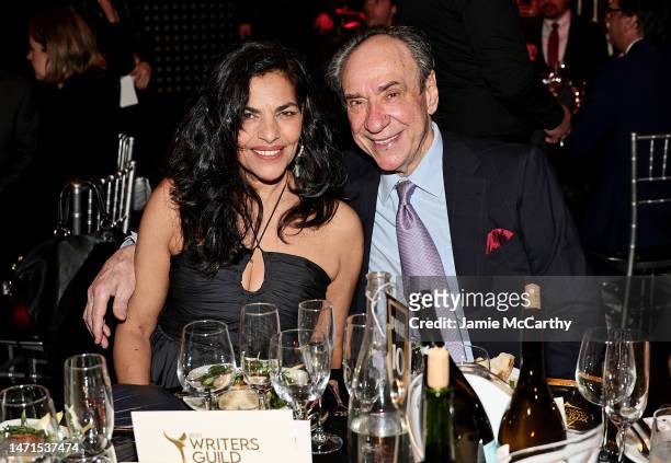 Sarita Choudhury and F. Murray Abraham attend the 75th Annual Writers Guild Awards at The Edison Ballroom on March 05, 2023 in New York City.