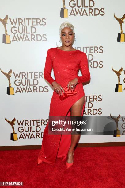 Tiffany Haddish attends the 2023 Writers Guild Awards West Coast Ceremony at Fairmont Century Plaza on March 05, 2023 in Los Angeles, California.