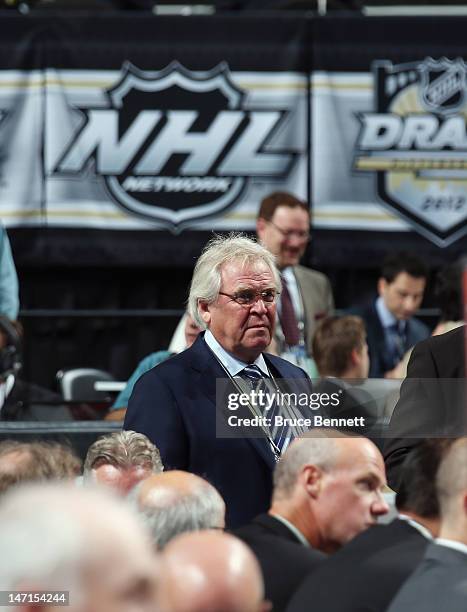 Glen Sather of the New York Rangers attends day two of the 2012 NHL Entry Draft at Consol Energy Center on June 23, 2012 in Pittsburgh, Pennsylvania.