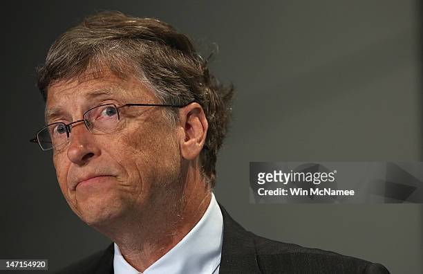 Bill Gates, former CEO of Microsoft and co-chair of the Bill and Melinda Gates Foundation, speaks to the Association of Public and Land-Grant...