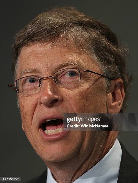 Bill Gates, former CEO of Microsoft and co-chair of the Bill and Melinda Gates Foundation, speaks to the Association of Public and Land-Grant...