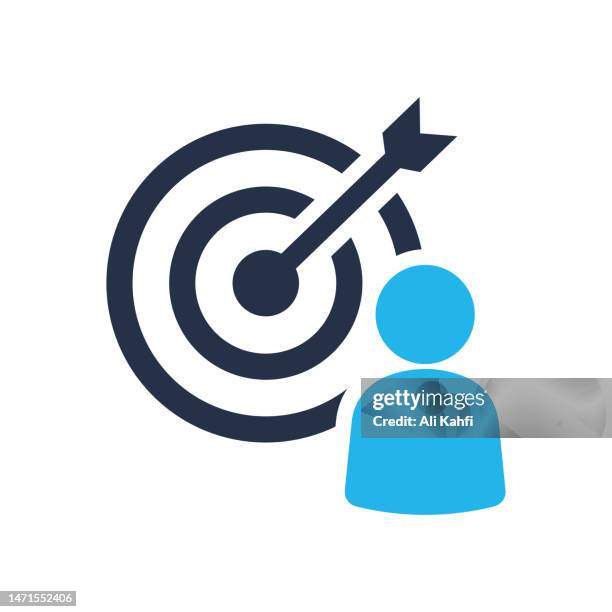 illustrazioni stock, clip art, cartoni animati e icone di tendenza di icona del pubblico di destinazione. singola icona solida. illustrazione vettoriale. per la progettazione di siti web, logo, app, modello, interfaccia utente, ecc. - personalizzazione