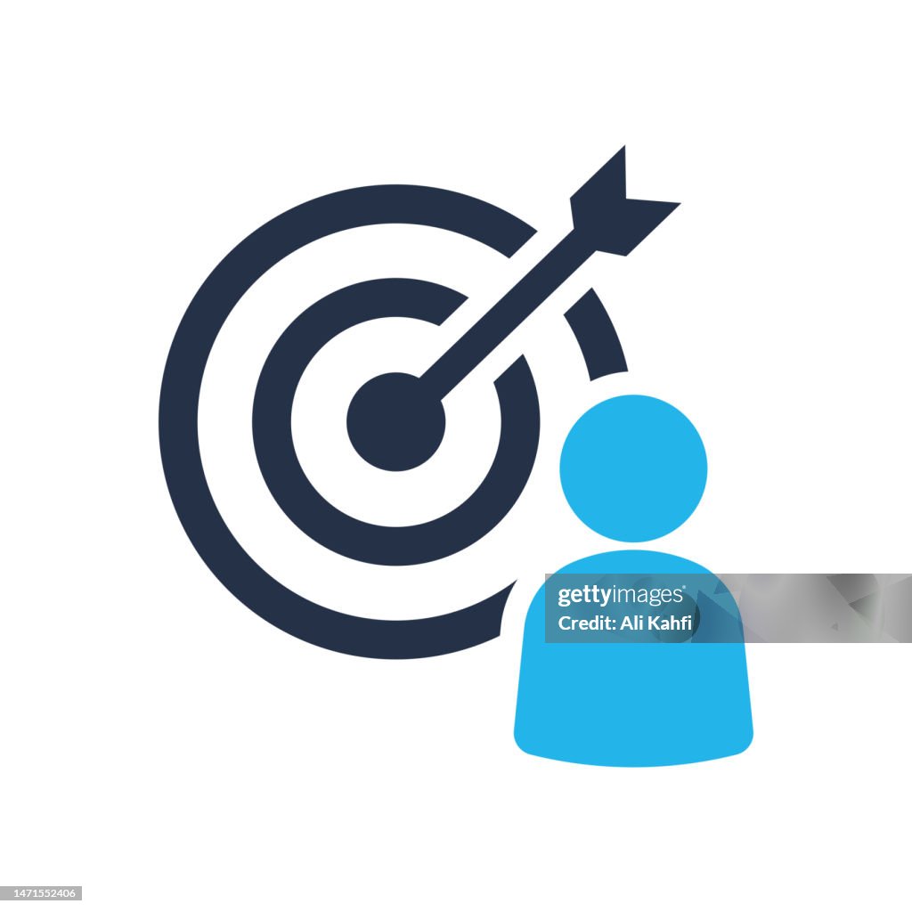 Target audience icon. Single solid icon. Vector illustration. For website design, logo, app, template, ui, etc.
