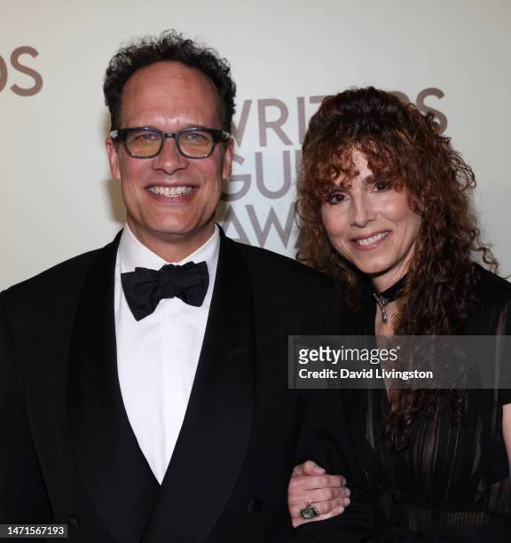 Diedrich Bader and Dulcy Rogers attend the 2023 Writers Guild of America Awards at the Fairmont Century Plaza on March 05, 2023 in Los Angeles,...