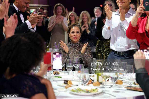 Yvette Lee Bowser attends the 2023 Writers Guild Awards West Coast Ceremony at Fairmont Century Plaza on March 05, 2023 in Los Angeles, California.