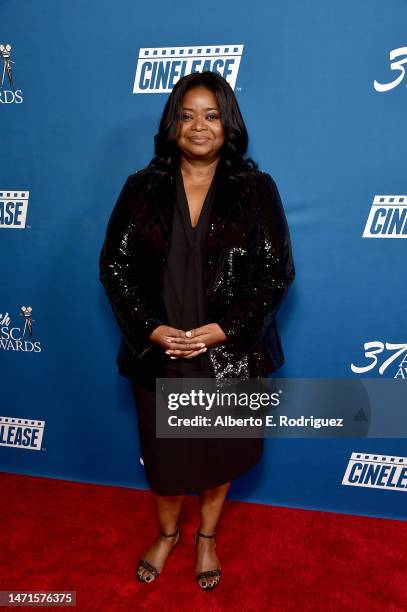 Octavia Spencer poses in the press room during the 37th Annual American Society of Cinematographers at The Beverly Hilton on March 05, 2023 in...