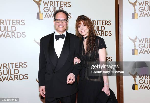 Diedrich Bader and Dulcy Rogers attend the 2023 Writers Guild Awards West Coast Ceremony at Fairmont Century Plaza on March 05, 2023 in Los Angeles,...
