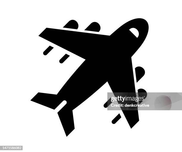 inset mono color icon for airlines ticket booking - first class plane stock illustrations
