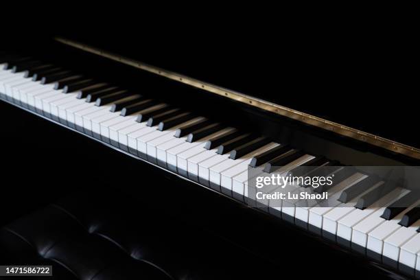 piano and piano keyboard - ebony wood stock pictures, royalty-free photos & images